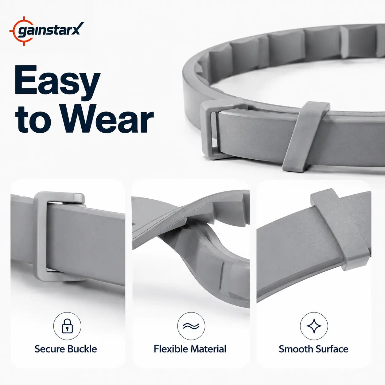 Gainstarx Adjustable Lightweight Dog Collar - Fresh Scented Comfort for Large Dogs Over 18 Lbs - Perfect for Everyday Walks and Outdoor Adventures