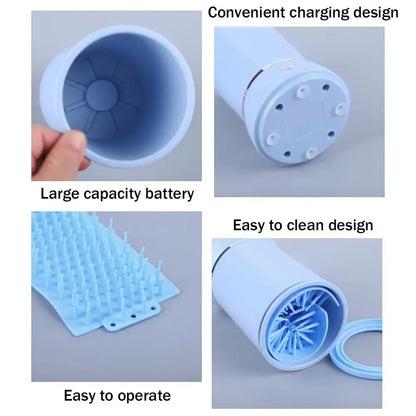 Revolutionary Automatic Dog Paw Cleaner - Electric Pet Foot Washer & Massager for All Dog Sizes - USB Rechargeable