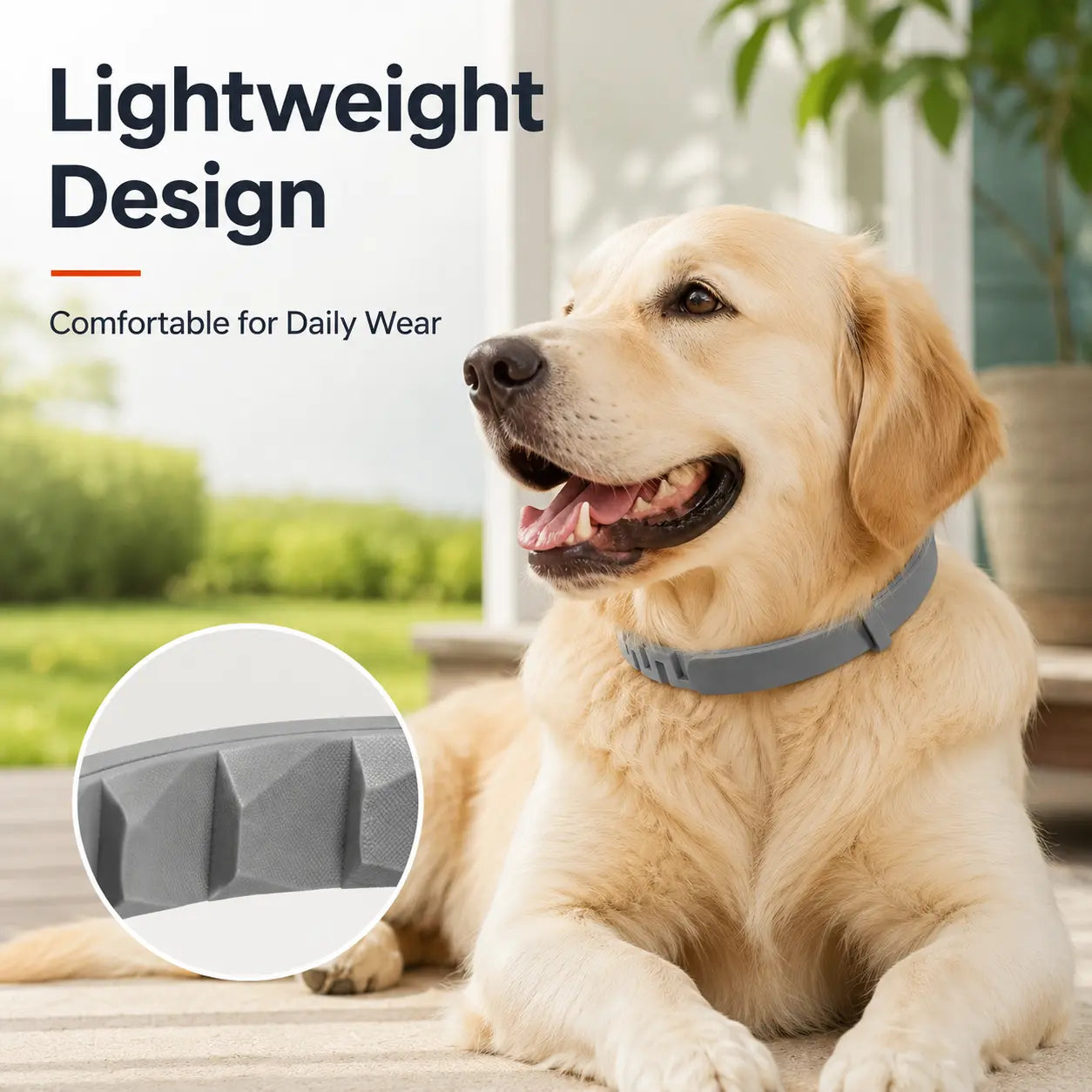 Gainstarx Adjustable Lightweight Dog Collar - Fresh Scented Comfort for Large Dogs Over 18 Lbs - Perfect for Everyday Walks and Outdoor Adventures