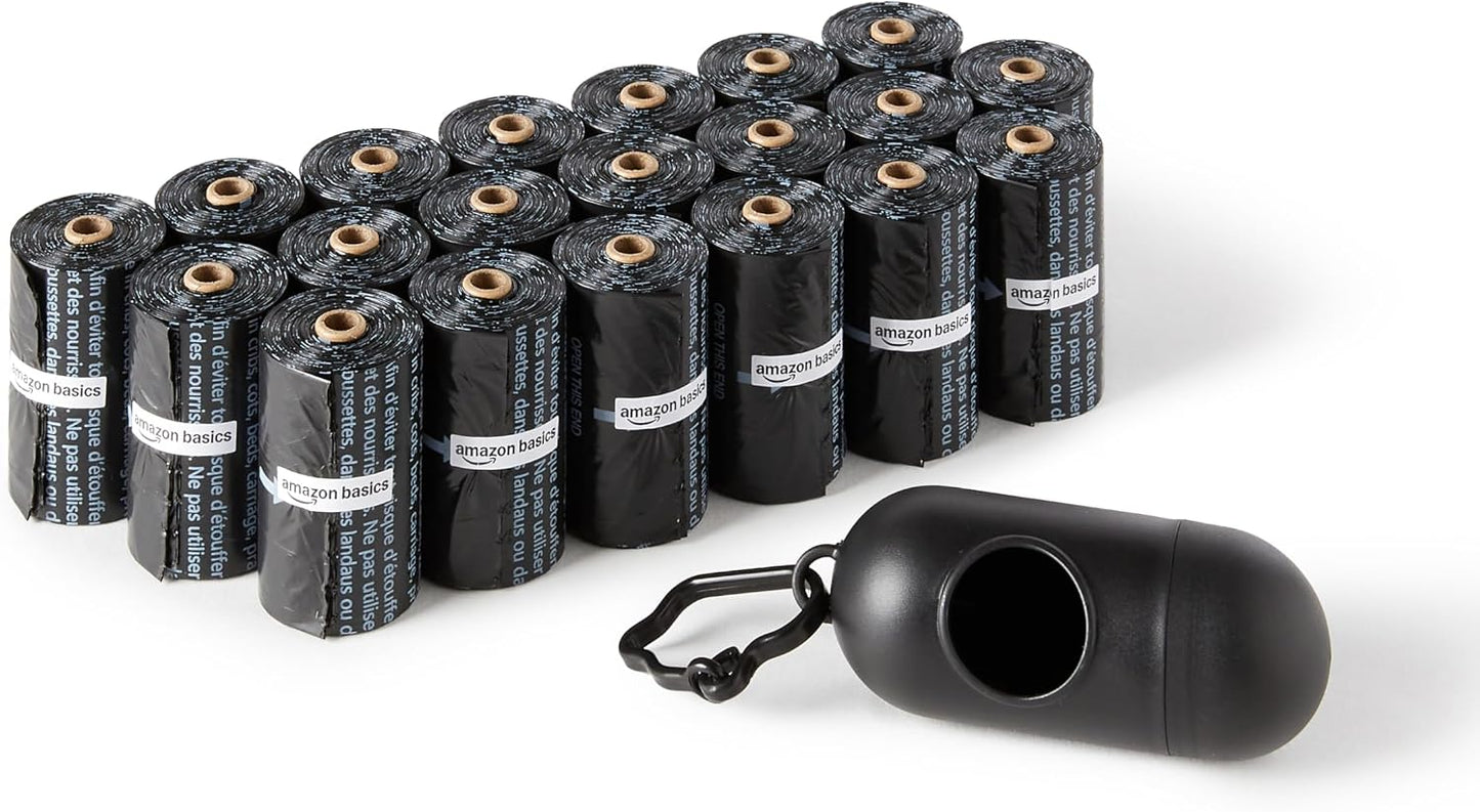 Ultimate Dog Waste Bags with Dispenser & Leash Clip - 300 Unscented Bags (20 Packs of 15)